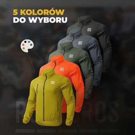 ROCKBROS Road-to-Sky kurtka rowerowa męska damska odzież rowerowa kurtka przeciwwiatrowa na rower długi rękaw do jazdy na rowerze, biegania, wędrówek, kolarstwa szosowego, MTB
