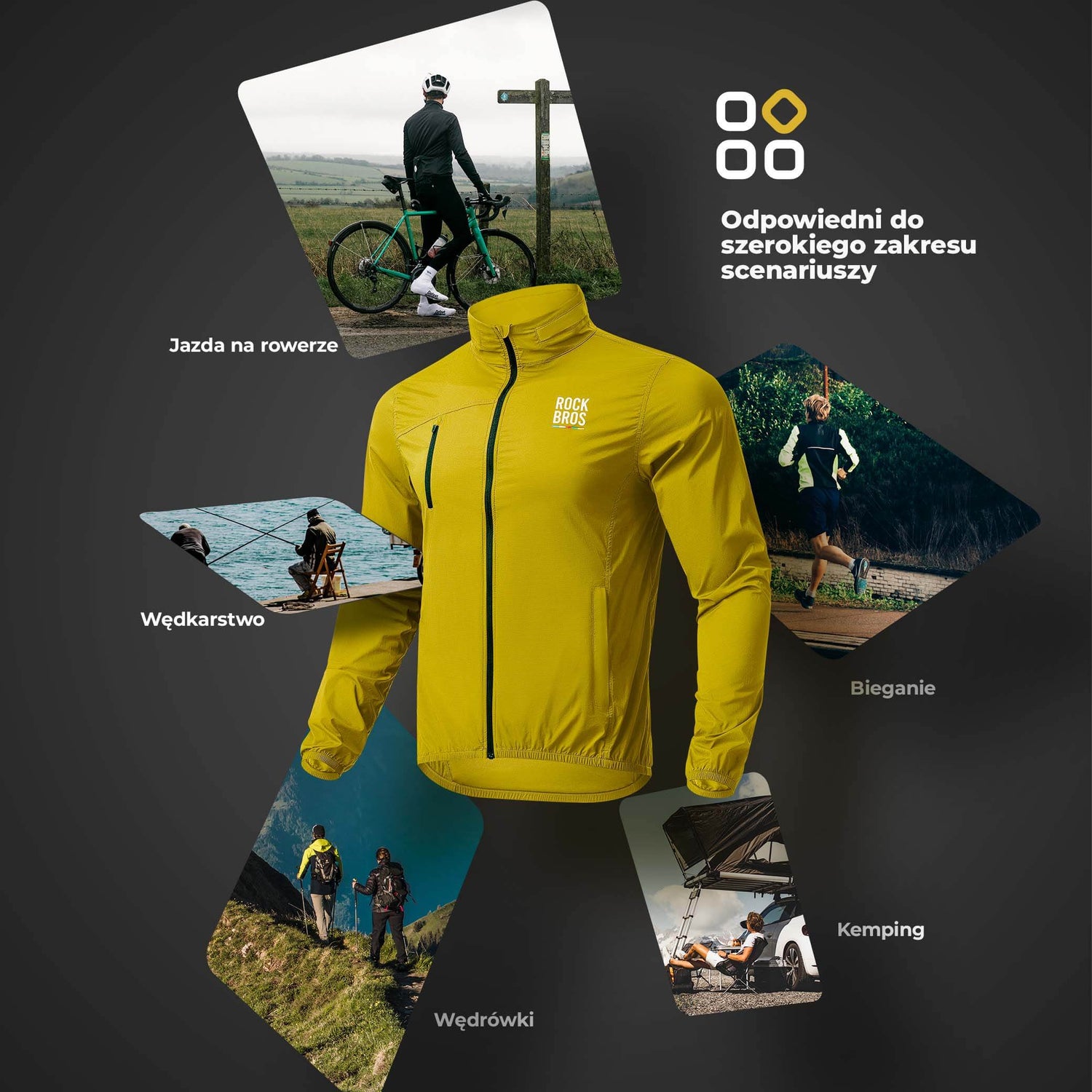 ROCKBROS Road To Sky Kurtki Unisex Kolarski Długi Rękaw-TLWT002 Kurtki