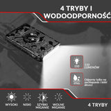 ROCKBROS Lampa Rowerowa LED 5000mAh Powerbankiem Reflektor Wodoodporna 4 Tryby