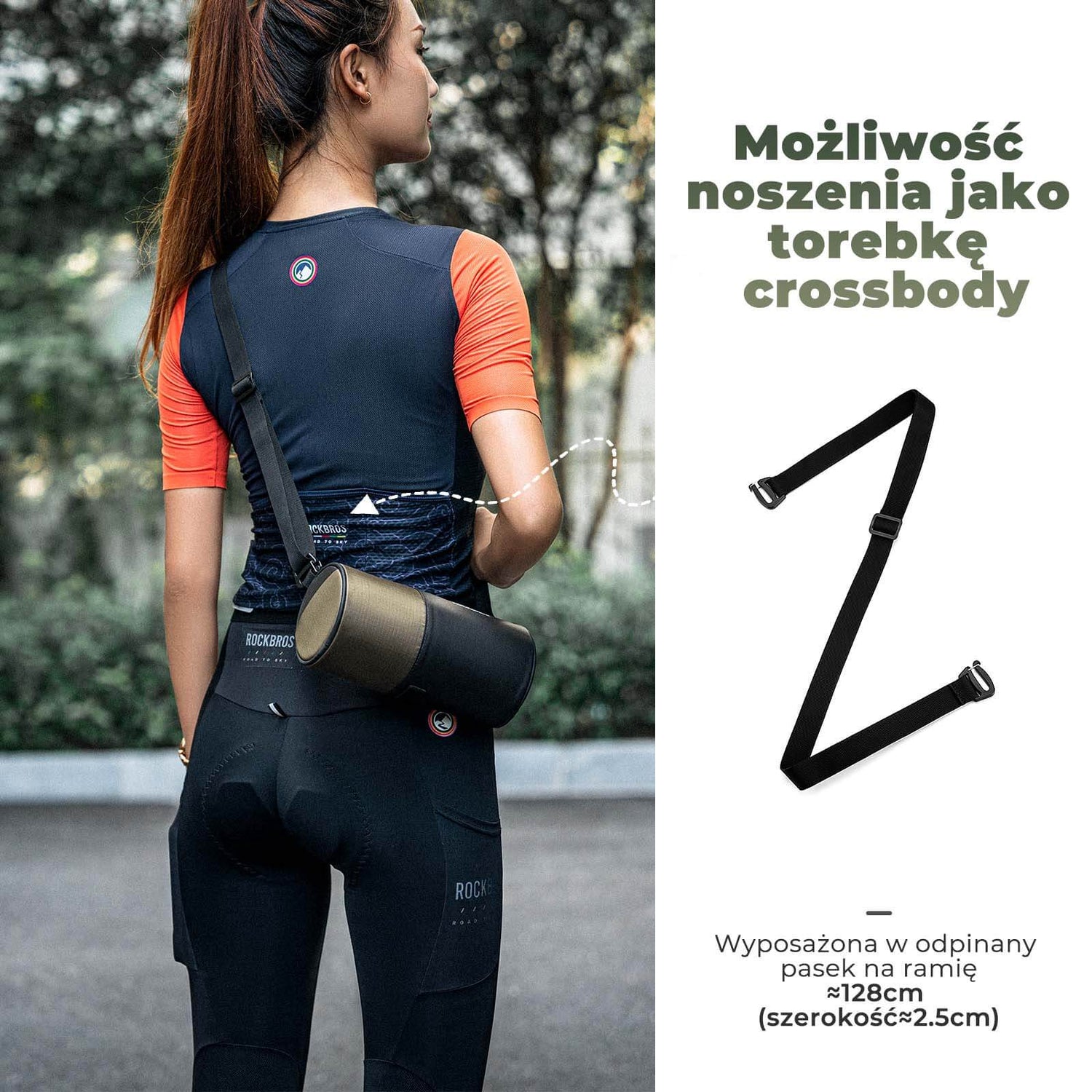 ROCKBROS Odblaskowa Torba na Kierownicę z Paskiem 1,7 L Torby na kierownicę