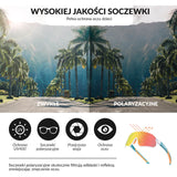 ROCKBROS Okulary Rowerowe Dziecięce Polaryzacyjne Ochrona UV400-Biały