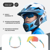 ROCKBROS Okulary Rowerowe Dziecięce Polaryzacyjne Ochrona UV400-Biały