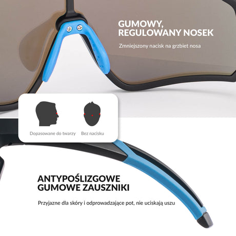 ROCKBROS Okulary Rowerowe Dziecięce Polaryzacyjne Ochrona UV400-Czarny