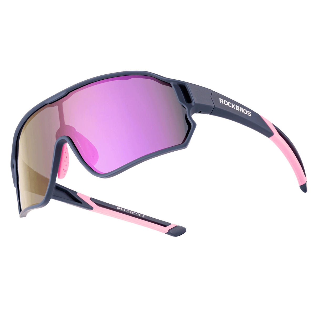 ROCKBROS Okulary Rowerowe Dziecięce Polaryzacyjne Ochrona UV400-Fioletowy
