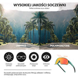 ROCKBROS Okulary Rowerowe Dziecięce Polaryzacyjne Ochrona UV400-Oliwkowy