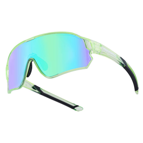 ROCKBROS Okulary Rowerowe Dziecięce Polaryzacyjne Ochrona UV400-Przezroczysty Zielony
