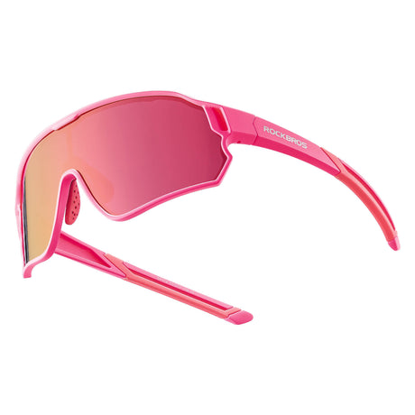 ROCKBROS Okulary Rowerowe Dziecięce Polaryzacyjne Ochrona UV400-Różowy