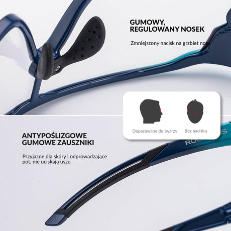 ROCKBROS Okulary Rowerowe Dziecięce Samoprzyciemniające Ochrona UV400-fioletowy