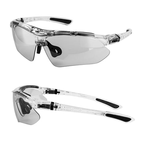 ROCKBROS Okulary Rowerowe Fotochromowe UV400 Unisex Różowy/Niebieski/Przezroczysty-Przezroczysty