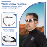 ROCKBROS Okulary Rowerowe Fotochromowe UV400 Unisex Różowy/Niebieski/Przezroczysty-Niebieski