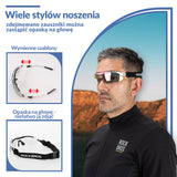 ROCKBROS Okulary Rowerowe Fotochromowe UV400 Unisex Różowy/Niebieski/Przezroczysty-Przezroczysty