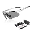 ROCKBROS Okulary Rowerowe Fotochromowe lub Polaryzacyjne UV400 Unisex Srebrny