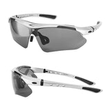ROCKBROS Okulary Rowerowe Fotochromowe lub Polaryzacyjne UV400 Unisex Srebrny