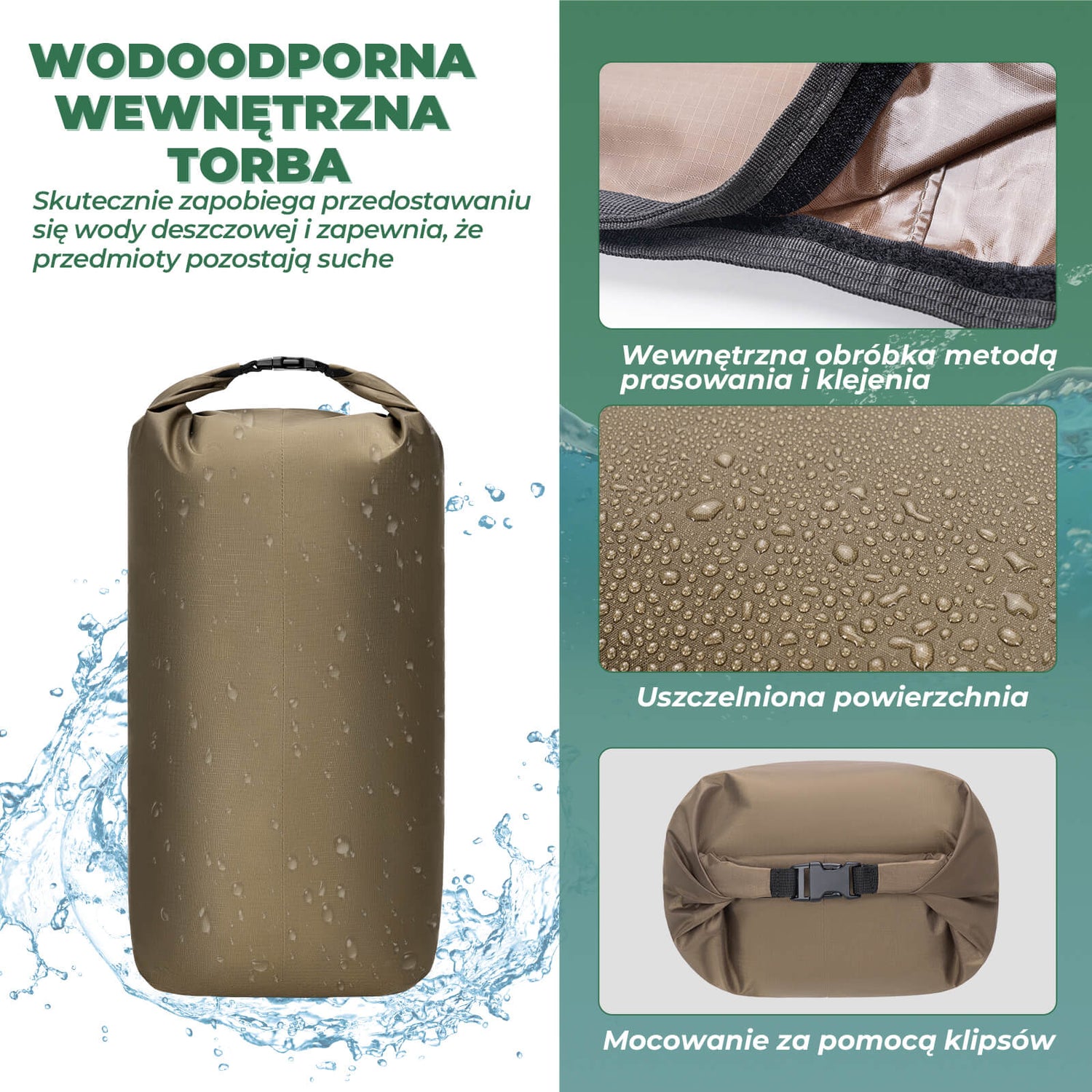 ROCKBROS Plecak Wodoodporny Split 2 w 1 Jazda na Rowerze i Trekking- H38 Plecaki