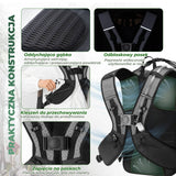ROCKBROS Plecak turystyczny 24L, 2 w 1 wodoodporny plecak rowerowy, plecak trekkingowy, plecak sportowy dla mężczyzn i kobiet, piesze wycieczki na świeżym powietrzu, podróże, kemping