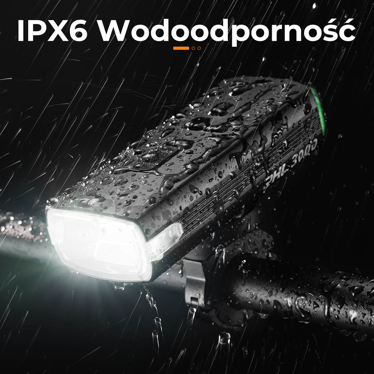 ROCKBROS Przednie Światło Rowerowe Przednia Latarka 3000 lm 6 Trybów Wodoodporna
