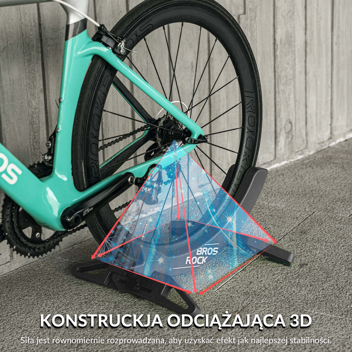 ROCKBROS Regulowany Stojak Podłogowy na Rowery 26-80 mm do MTB i Szosowych