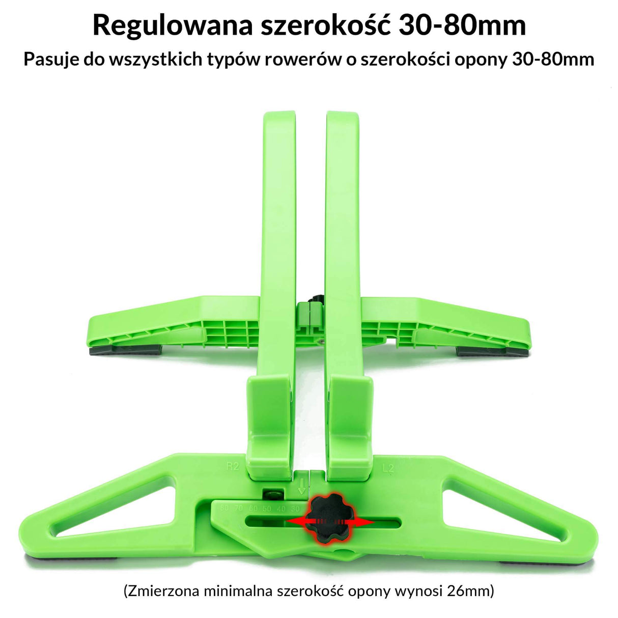 ROCKBROS Regulowany Stojak Podłogowy na Rowery 26-80 mm do MTB i Szosowych-Zielony