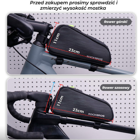 ROCKBROS Torba Rowerowa na Górną Rurę Smukła