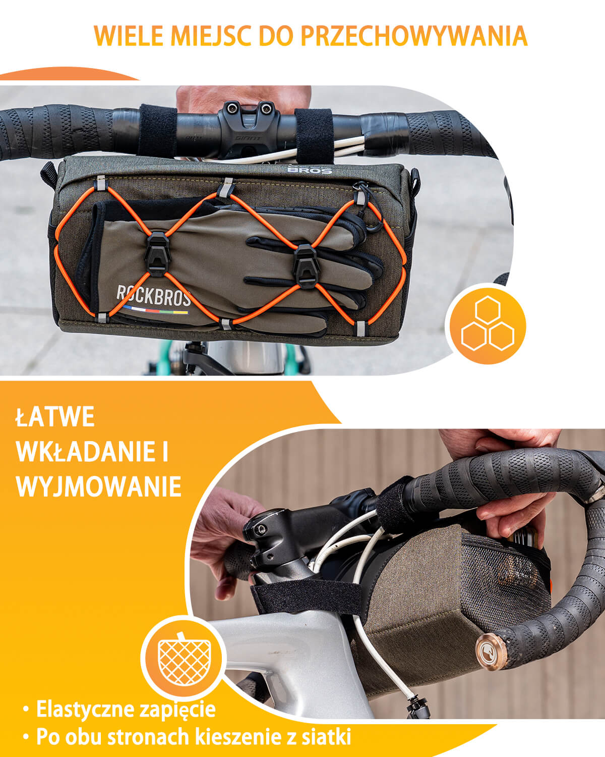 ROCKBROS Torba Rowerowa na Kierownicę i Ramię