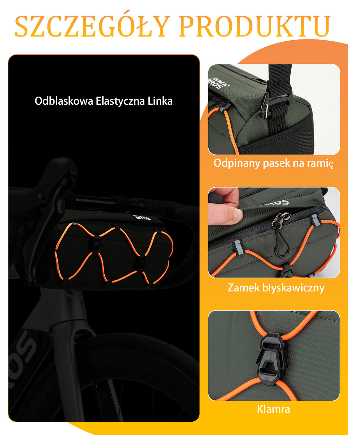 ROCKBROS Torba rowerowa Przednia Sześciokątna -W012 Torby na kierownicę