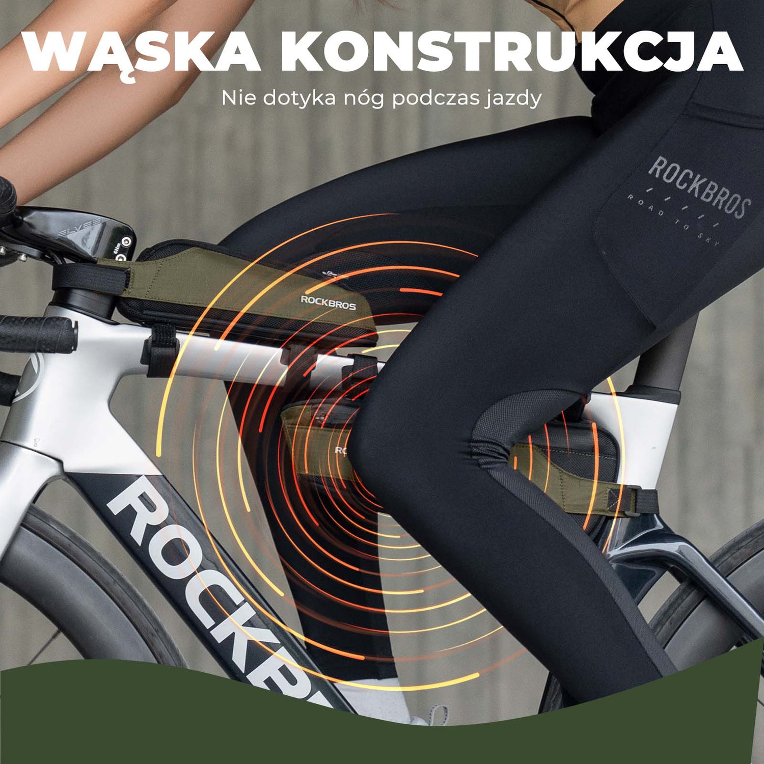 ROCKBROS Torba Rowerowa na Ramę Torby pod ramę Odblaskowa 0.65/1.4L Torby na ramę