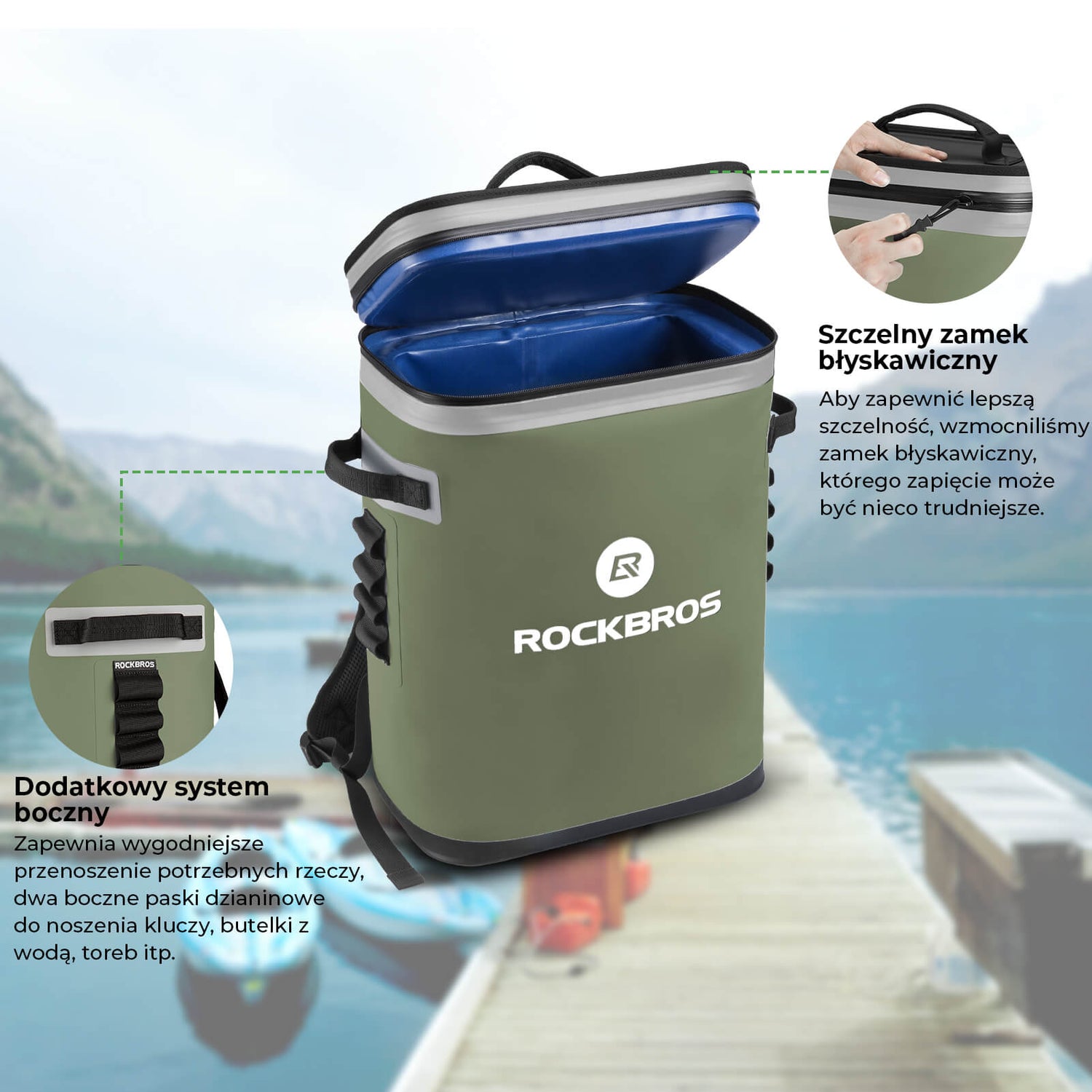 ROCKBROS Torba na Lodówkę Picnic Wodoodporna 20L -BX-004 Torby termiczne