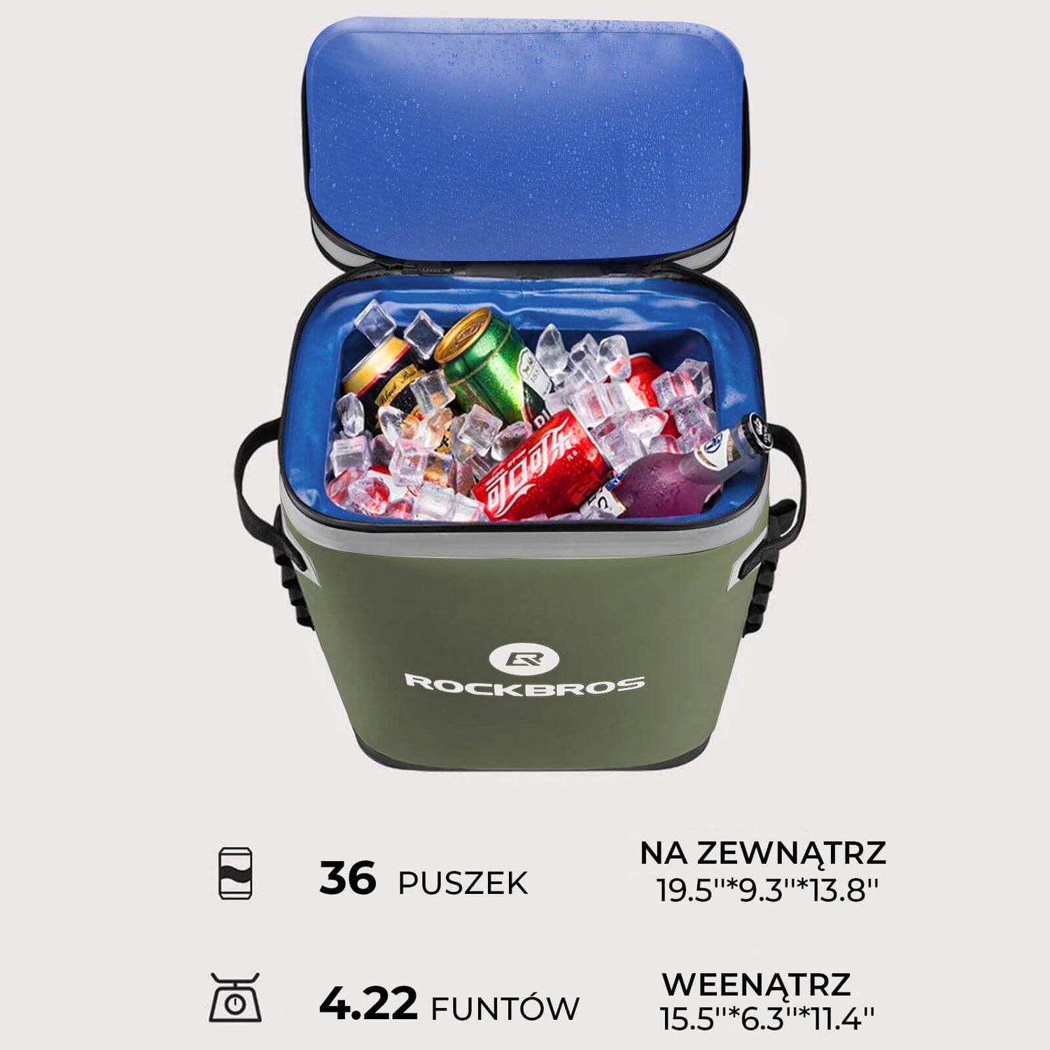 ROCKBROS Torba na Lodówkę Picnic Wodoodporna 20L -BX-004 Torby termiczne