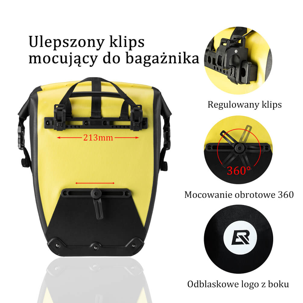 ROCKBROS Torba na Bagażnik Wodoodporna Przenośna Duża Pojemność Torby na bagażnik