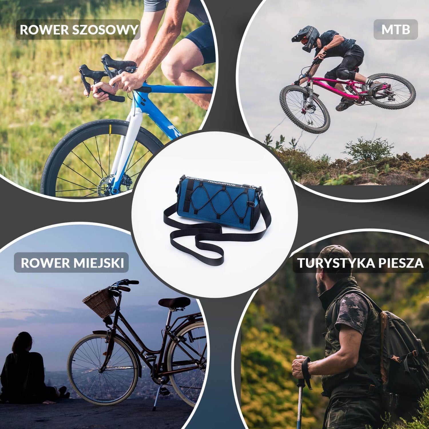 ice fahrradtasche ROCKBROS Lenkertasche Fahrradtasche mit Schultergurt 1,5L – ROCKBROS-PL