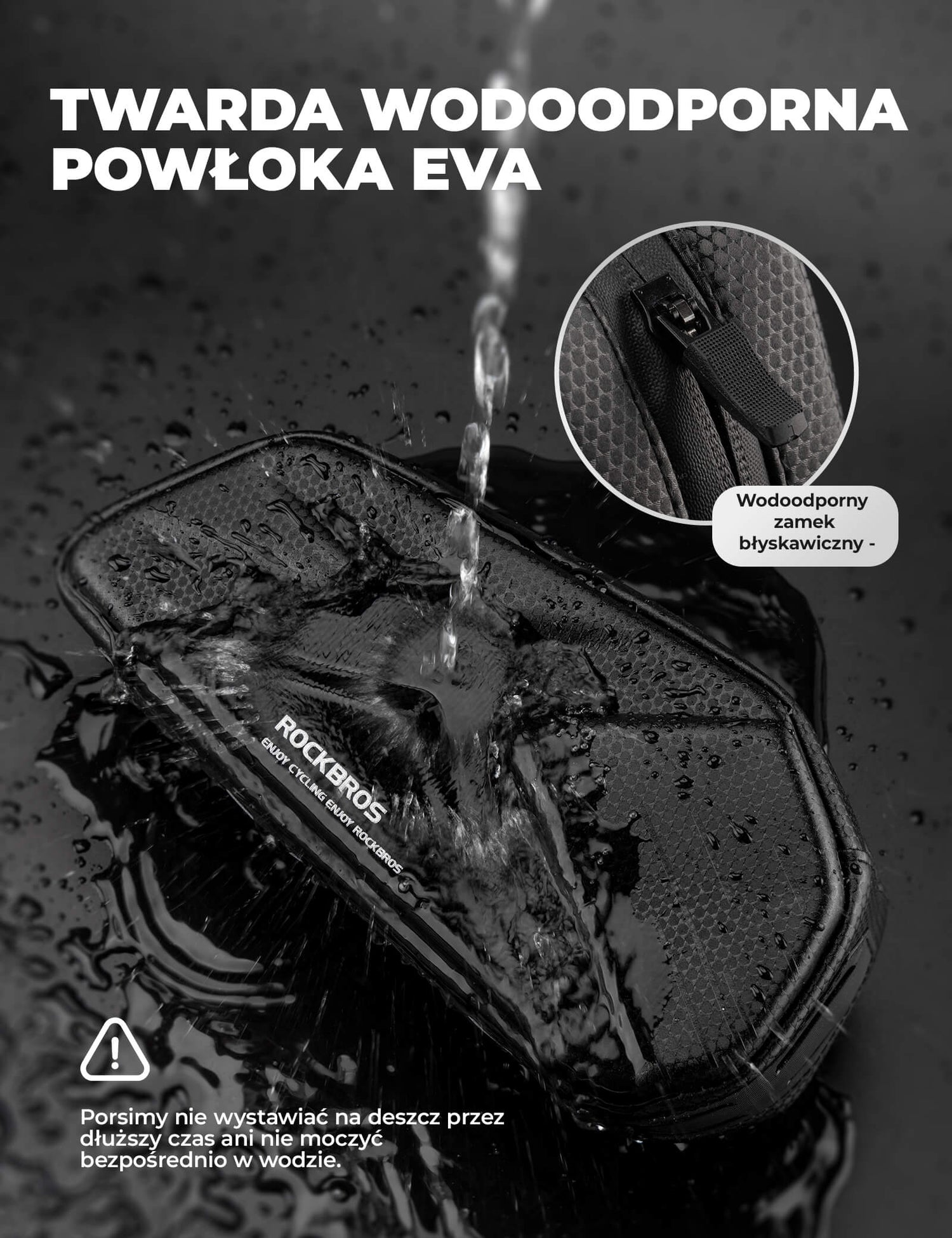 ROCKBROS Torba na Ramę Roweru 1,4L Trwały i o Dużej Pojemności-076 Torby na ramę