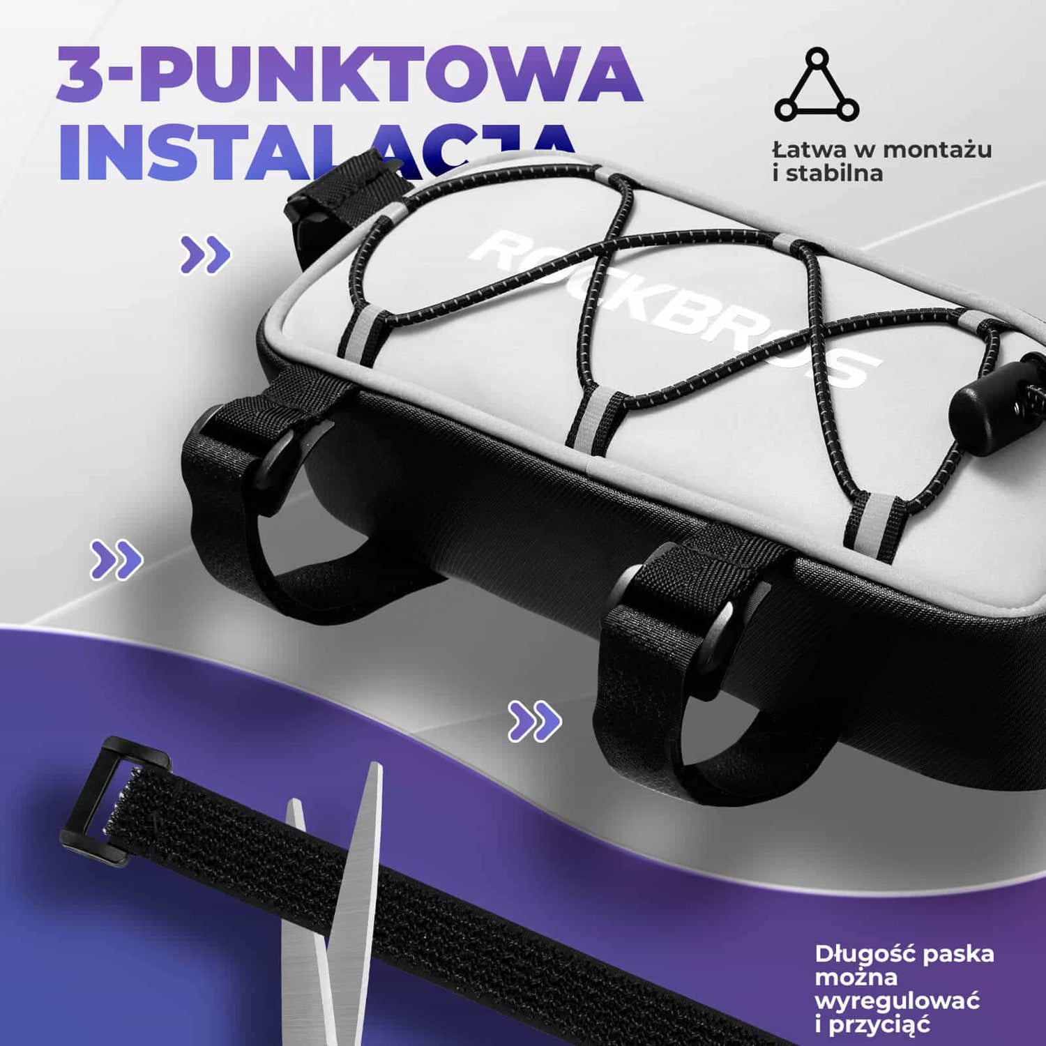 ROCKBROS Torba na Ramę Roweru 1L Odblaskowa -039-1 Torby na ramę