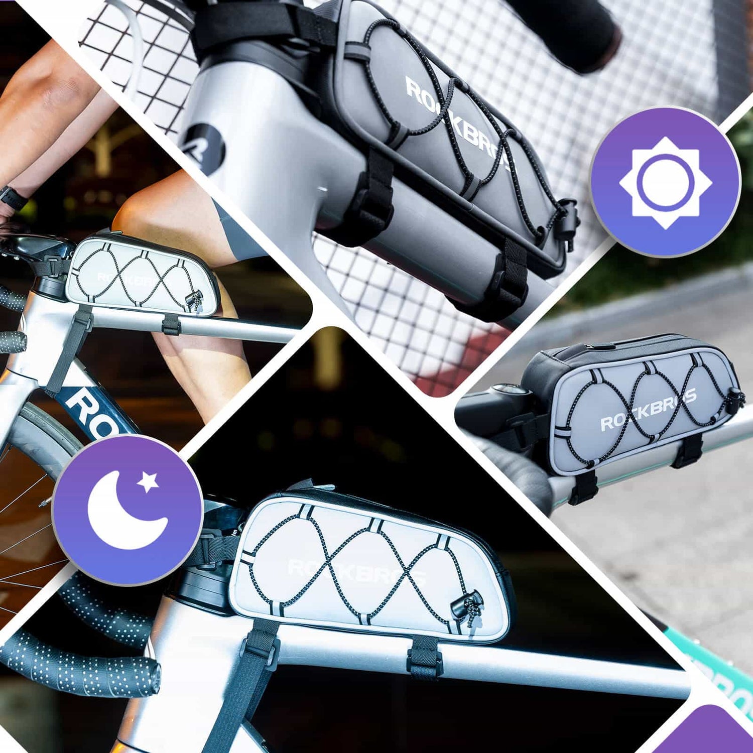 ROCKBROS Torba na Ramę Roweru 1L Odblaskowa -039-1 Torby na ramę