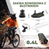 ROCKBROS Torba na Siodełko Rowerowe Torba Podsiodłowa z Przezroczystymi Błotnikami z PVC Torba Tylne do Rowerów Górskich i Szosowych
