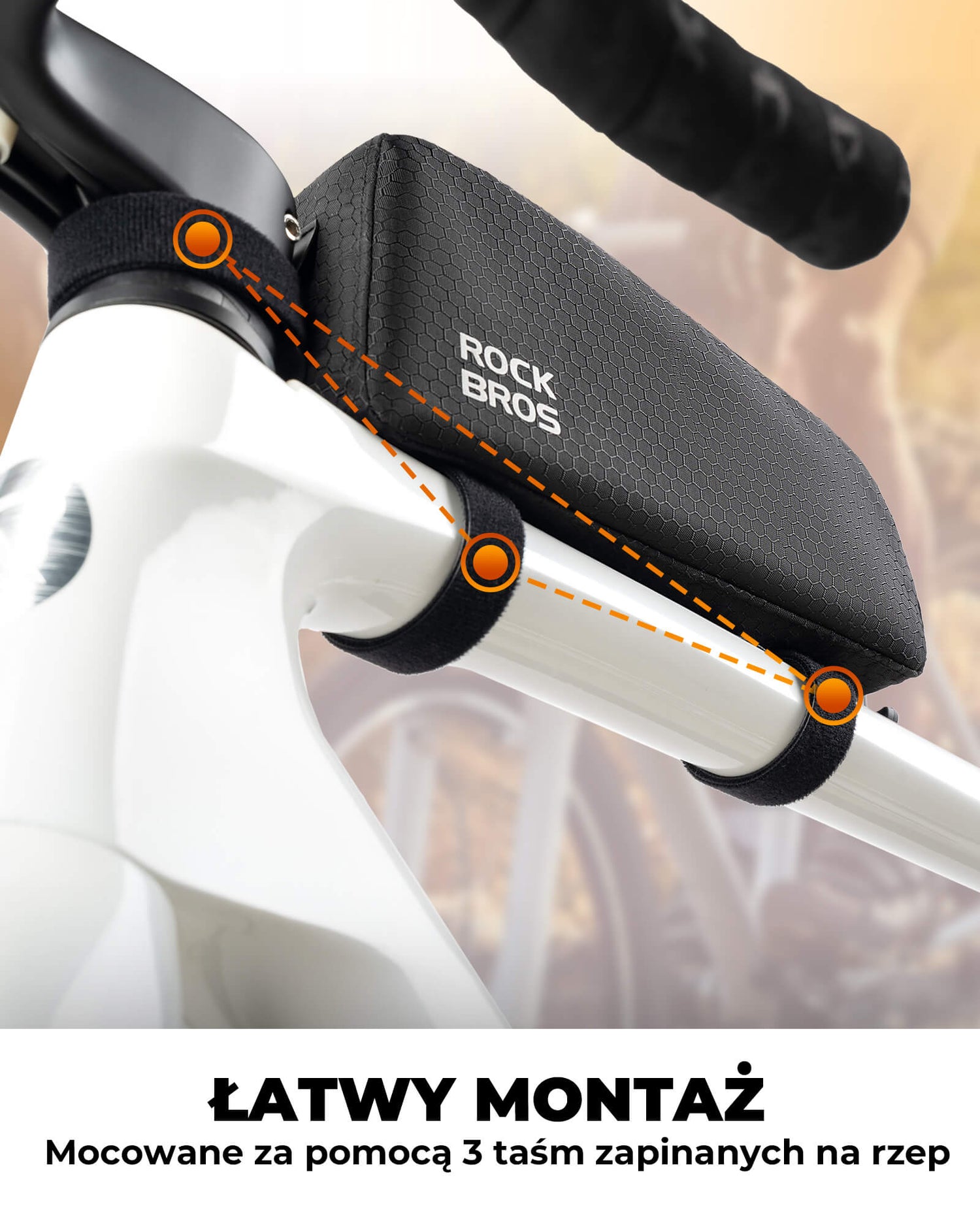 ROCKBROS Torba na ramę roweru Odblaskowa Wąska Krawędź-077 Torby na ramę