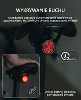 ROCKBROS Tylne Światło Rowerowe LED USB Wodoodporna Czerwone Światło Ostrzegawcze