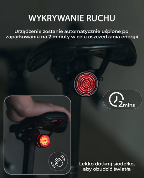 ROCKBROS Tylne Światło Rowerowe LED USB Wodoodporna Czerwone Światło Ostrzegawcze