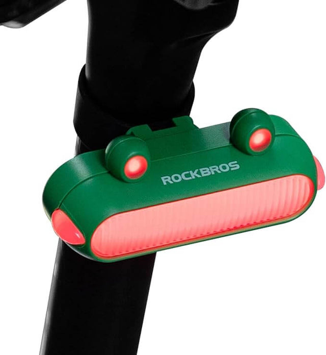 ROCKBROS Tylne Światło Rowerowe Żabka Wodoodporne 5 Trybów Szybkie Ładowanie