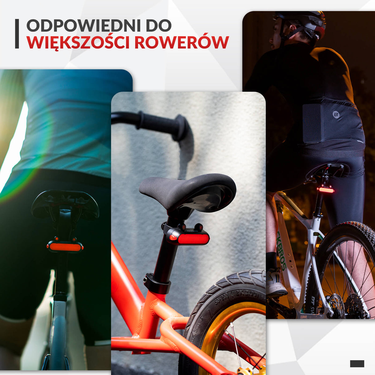 ROCKBROS Tylne Światło Rowerowe Żabka Wodoodporne 5 Trybów Szybkie Ładowanie
