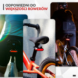 ROCKBROS Tylne Światło Rowerowe Żabka Wodoodporne 5 Trybów Szybkie Ładowanie