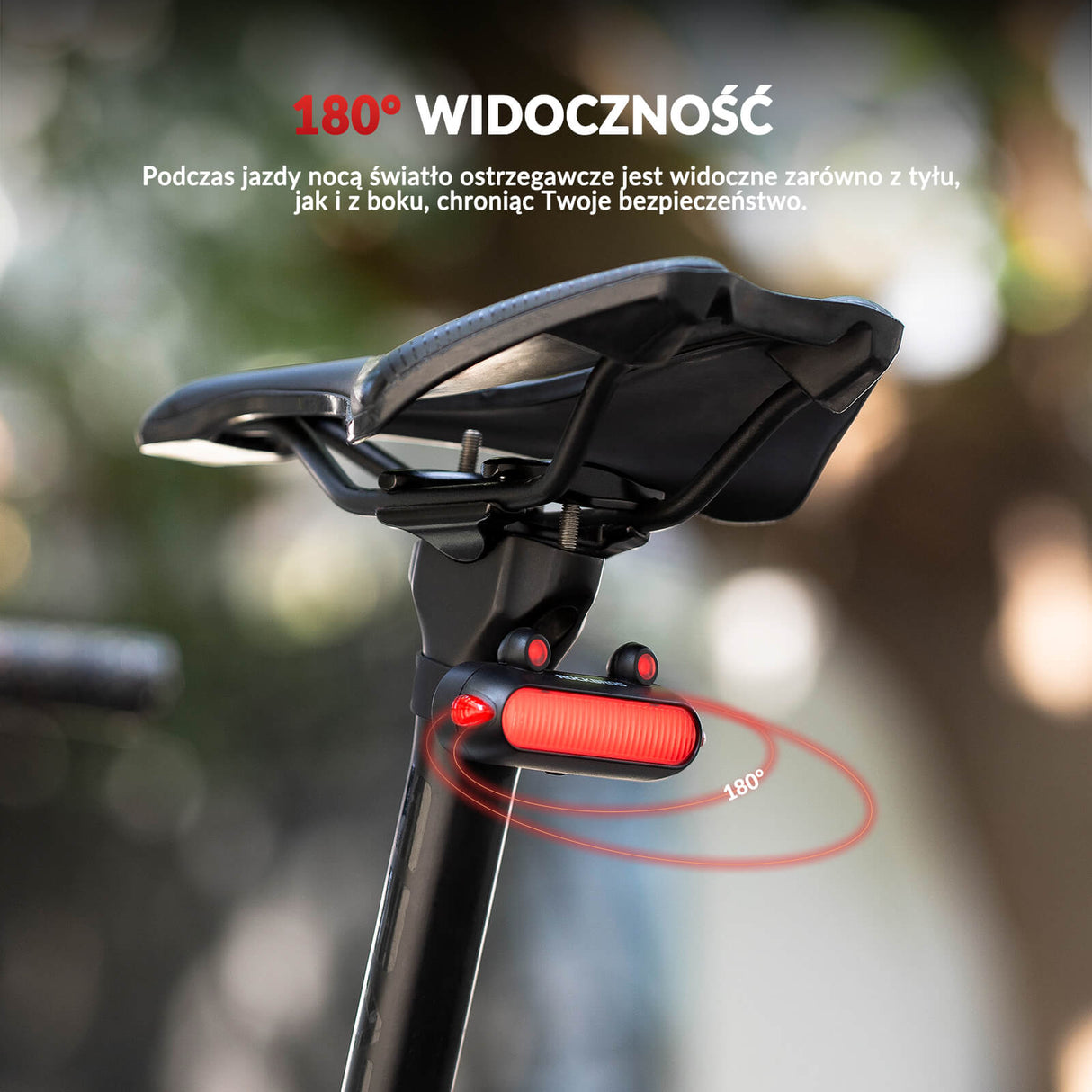 ROCKBROS Tylne Światło Rowerowe Żabka Wodoodporne 5 Trybów Szybkie Ładowanie