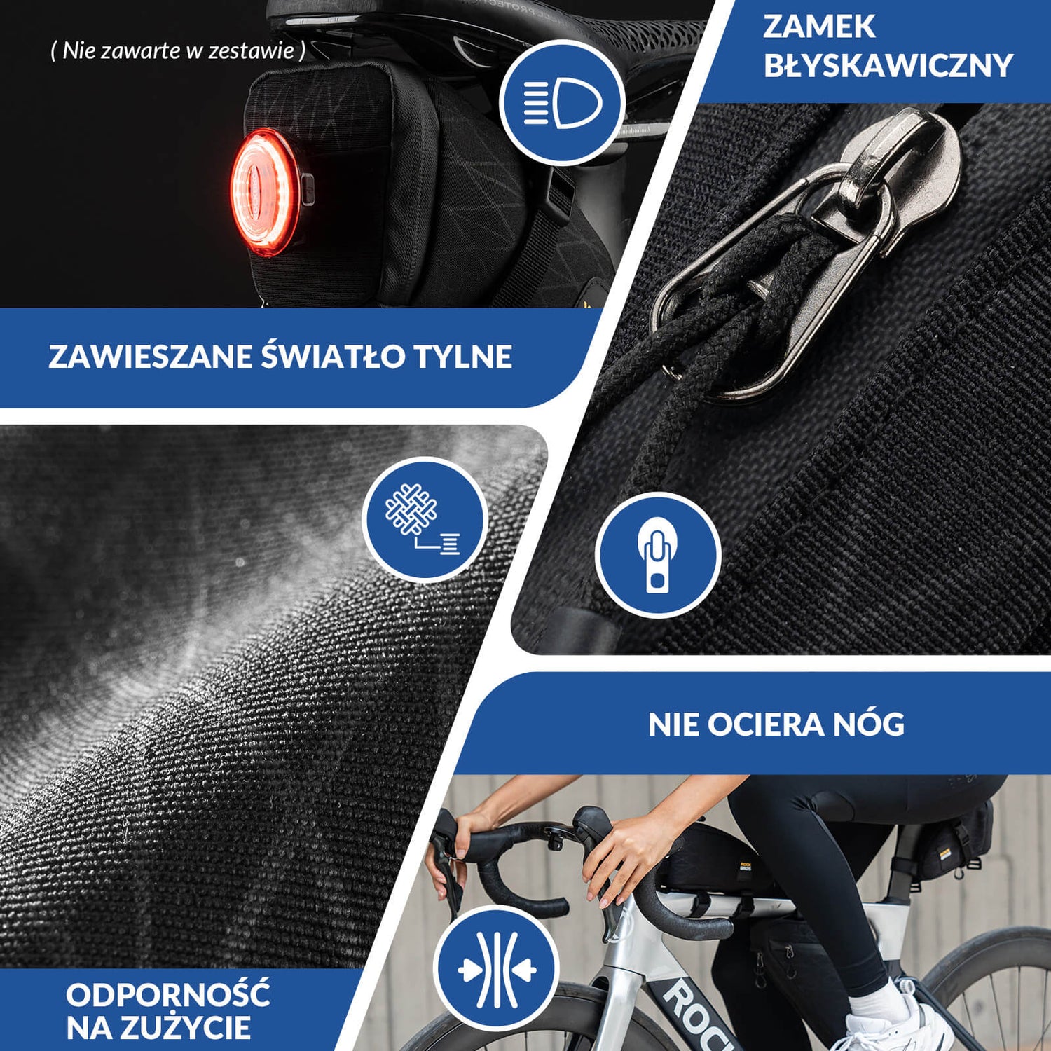 ROCKBROS Zestaw Toreb Rowerowych 3 w 1 Torby pod ramę