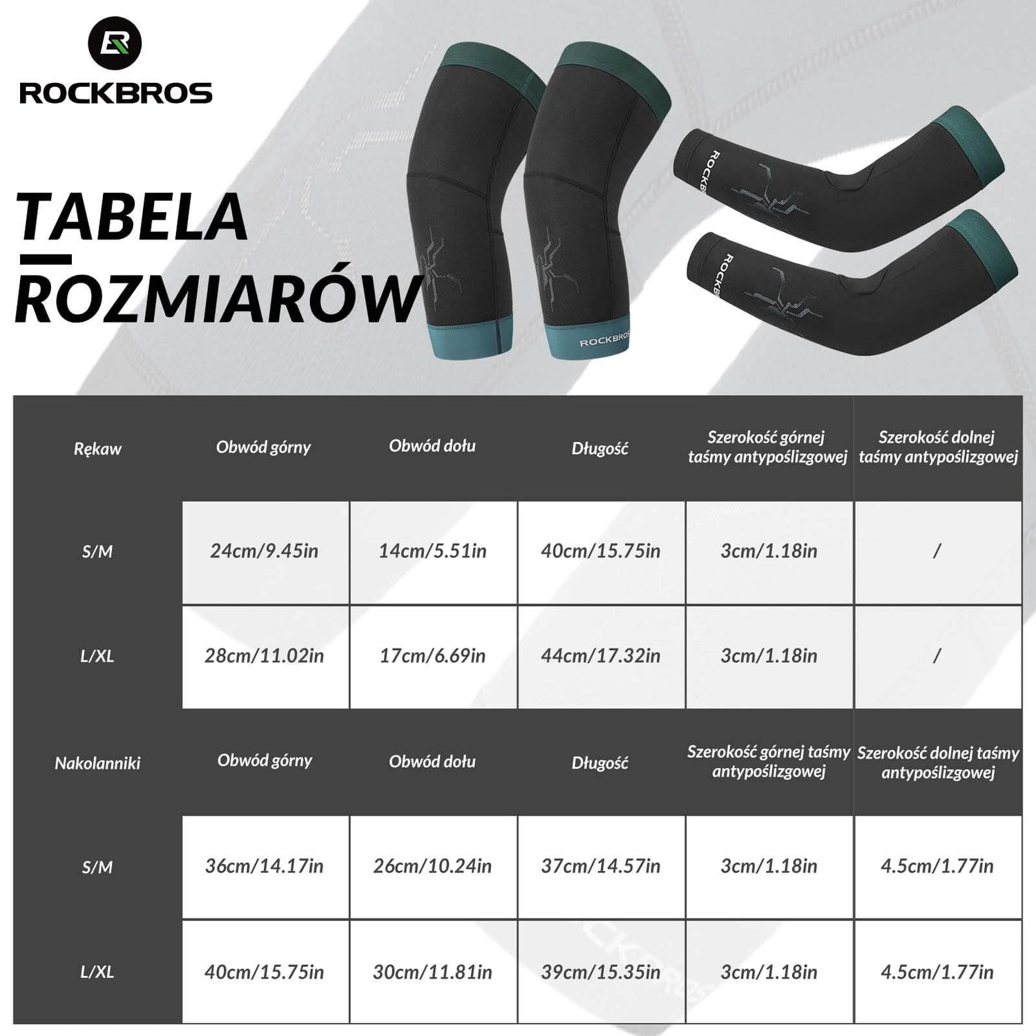 ROCKBROS Ocieplacze na Ręce i Nogi S-2XL Rękawy