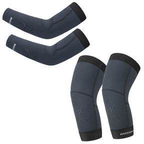 ROCKBROS Ocieplacze na Ręce i Nogi S-2XL RękawyNiebieski-czarny Ocieplacze rąk+Ocieplacze nóg krótki S-M