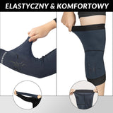 ROCKBROS Zimowe Ocieplacze na Ręce i Nogi Termiczne Antypoślizgowe Unisex S-3XL-Niebieski-czarny- krótki