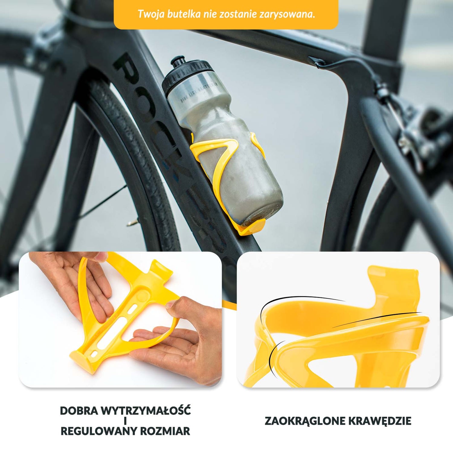 ROCKBROS Uchwyt Rowerowy na Butelkę Bidon Koszyk Uniwersalny - Kolor do wyboru