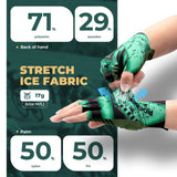 ROCKBROS Męskie Letnie Rękawiczki Rowerowe z Półpalcami, Oddychające-S341-1 Rękawiczki