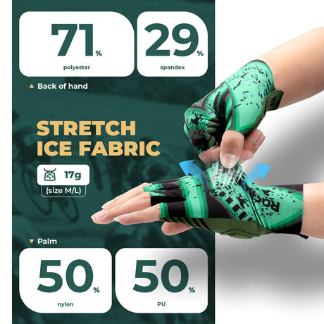 ROCKBROS Męskie Letnie Rękawiczki Rowerowe z Półpalcami, Oddychające-S341-1 Rękawiczki