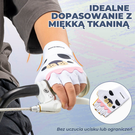 Rękawiczki Dziecięce  Rowerowe z Półpalcami