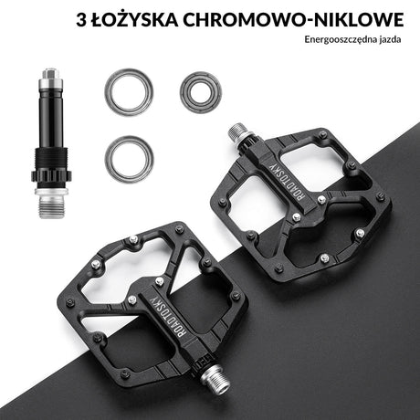 Road to Sky 916 Pedały Rowerowe  Cala Aluminiowe Antypoślizgowe